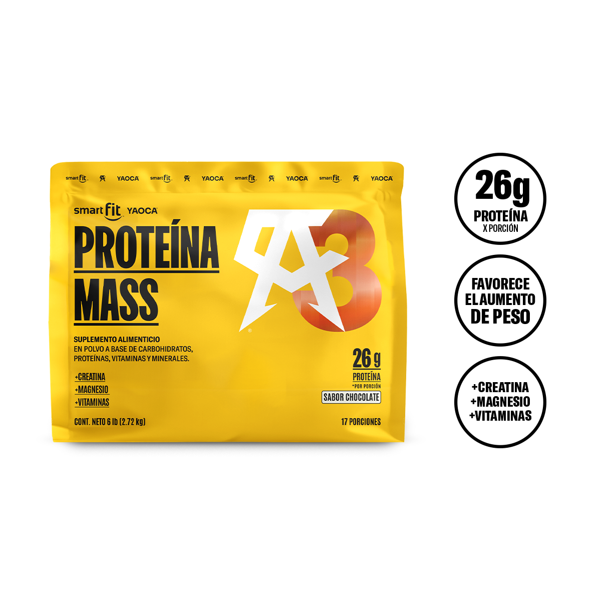 Proteína Mass Sabor Chocolate 6 Lb (2.72 Kg)